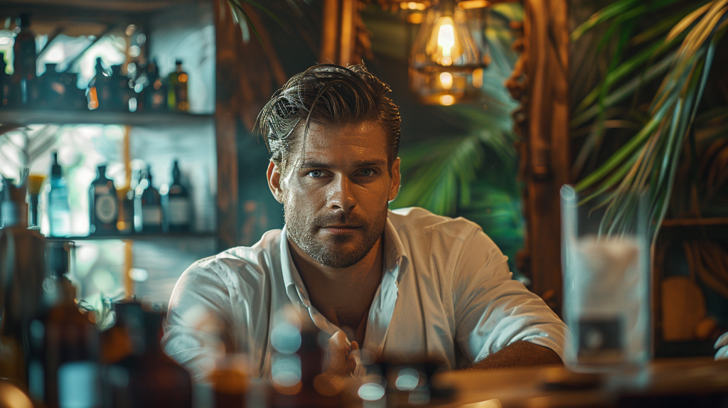 Barber Club Phuket Luxury Men's Grooming & Mobile Barber Services in Bang Tao, Phuket Davidv. 56221 Well Groomed Man Looking In Mirror With Confident 8e0ee55c 3a6f 4113 85b0 50bbf76f4704